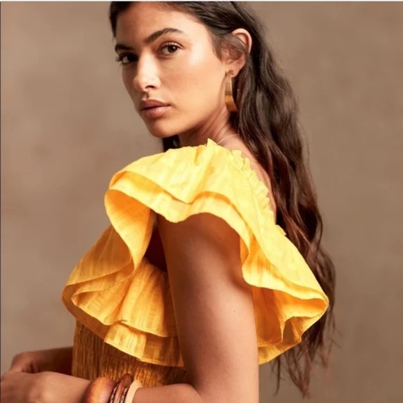 Banana Republic Sunlit Yellow Midi Dress - Picture 2 of 15